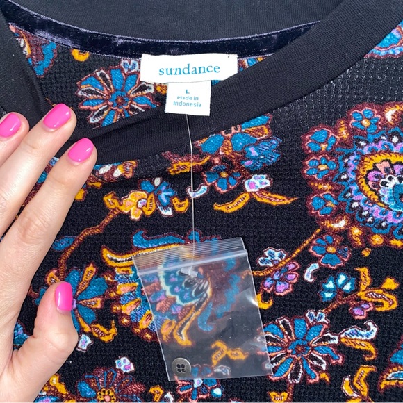 NWT New Sundance Perfect Pathways Floral Print Long Sleeve Top Size Large - Picture 11 of 12